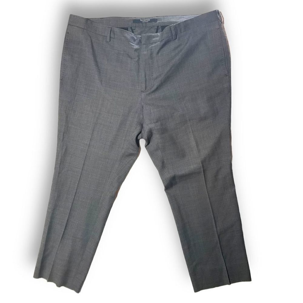 🕴️ Valentino Men’s Gray Cropped Dress Pants 🇮🇹 Size‎ 38 Slim Fit Wool Blend